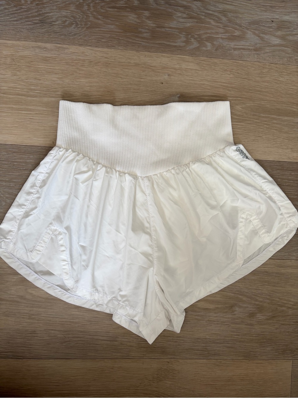 FP Movement Free People White High Rise Running Shorts